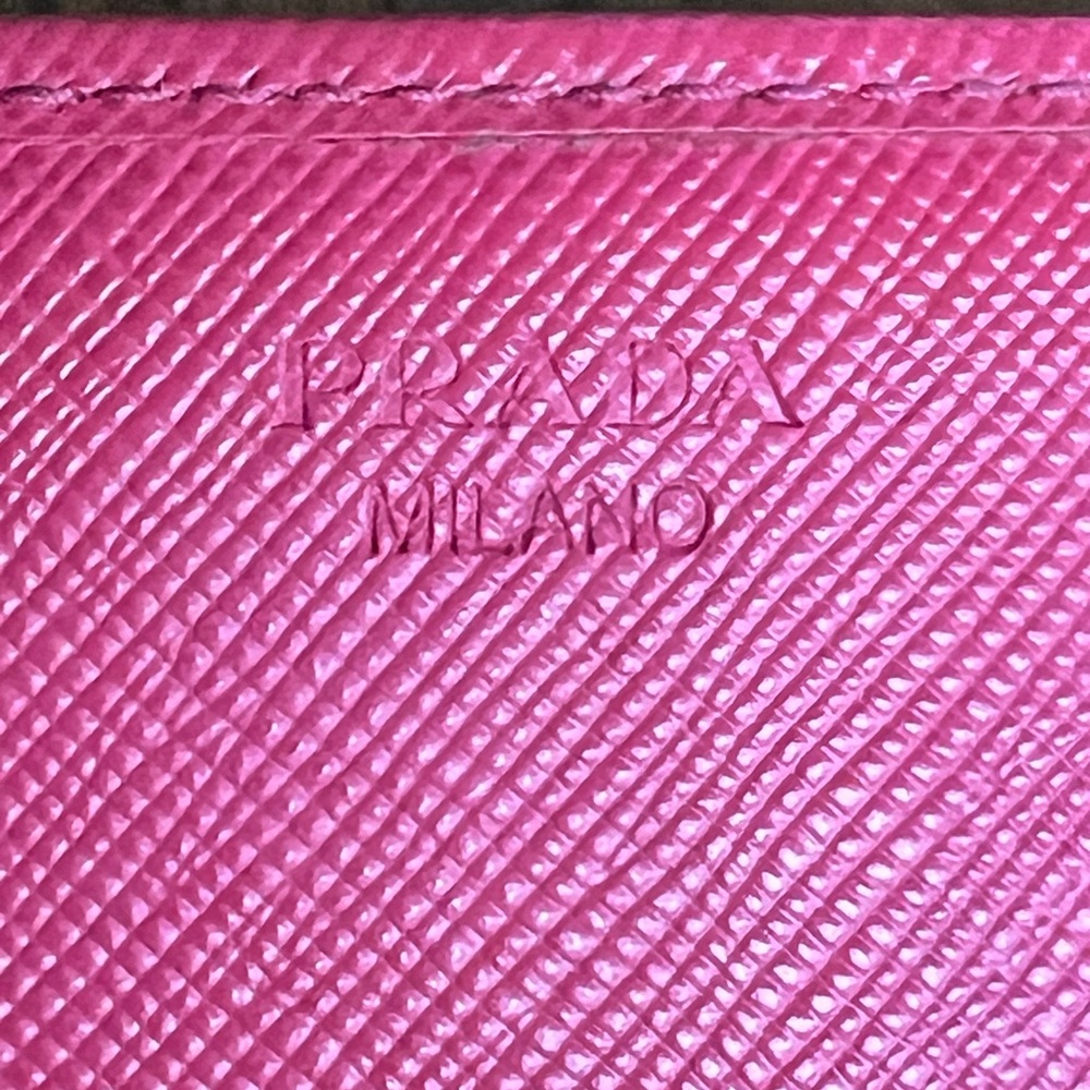 *Euc* Authentic Prada Raspberry Saffiano Leather … - image 4